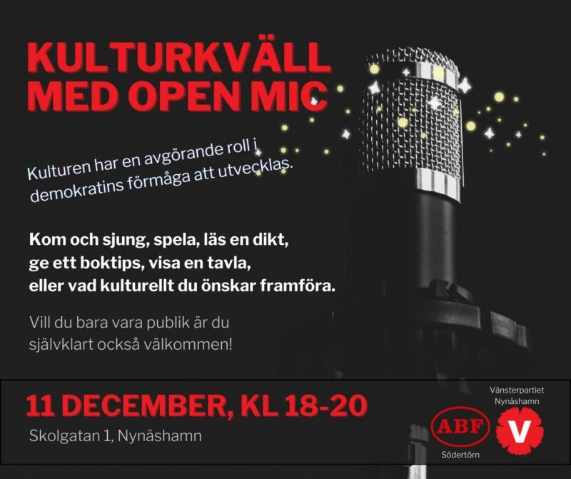 Kulturkväll med Open Mic